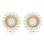 1.00 ct Natural Diamond Earrings 14k Yellow Gold