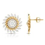 1.00 ct Natural Diamond Earrings 14k Yellow Gold - Image 5