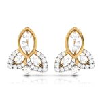0.50 ct Natural Diamond Earrings 14k Yellow Gold