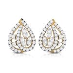 0.75 ct Lab Grown Diamond Earrings 14k Yellow Gold