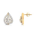 0.75 ct Lab Grown Diamond Earrings 14k Yellow Gold - Image 4