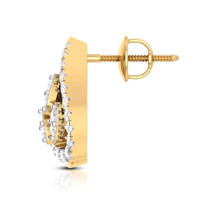 0.75 ct Lab Grown Diamond Earrings 14k Yellow Gold - Image 6