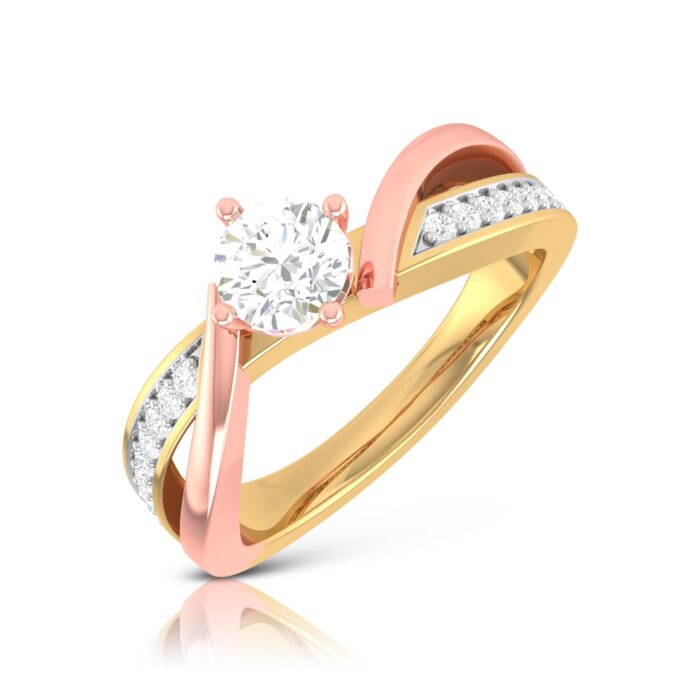 0.50 ct Natural Diamond Rings 14k white & Rose Gold - Image 6
