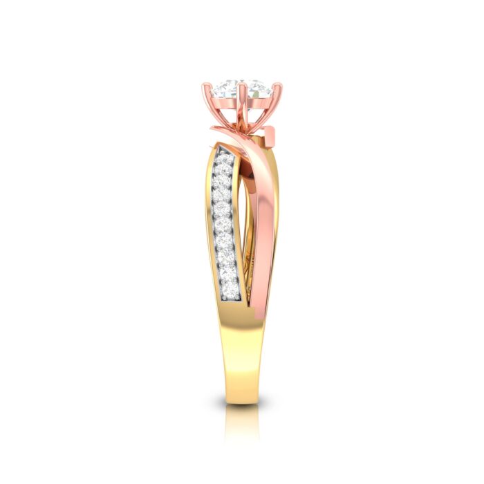 0.50 ct Natural Diamond Rings 14k white & Rose Gold - Image 7