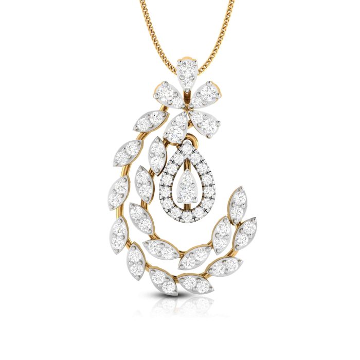 0.50 ct Lab Grown Diamond Pendants 14k Yellow Gold - Image 1