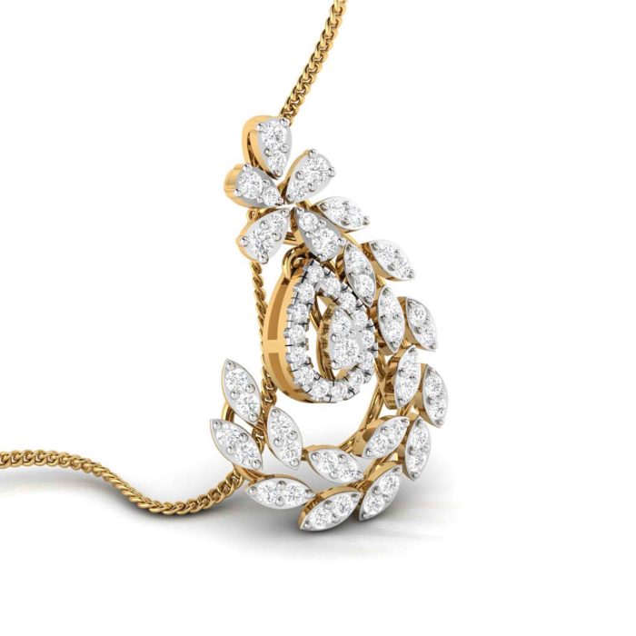 0.50 ct Lab Grown Diamond Pendants 14k Yellow Gold - Image 4