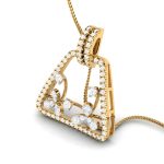 0.75 ct Natural Diamond Pendants 14k Yellow Gold - Image 4
