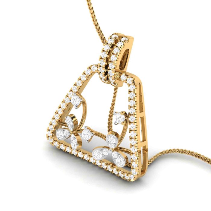 0.75 ct Natural Diamond Pendants 14k Yellow Gold - Image 4