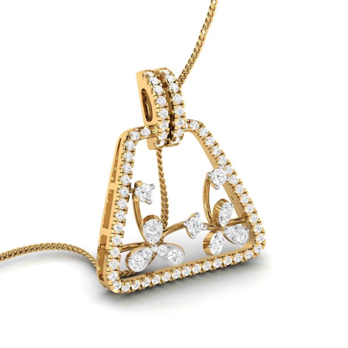 0.75 ct Natural Diamond Pendants 14k Yellow Gold - Image 5