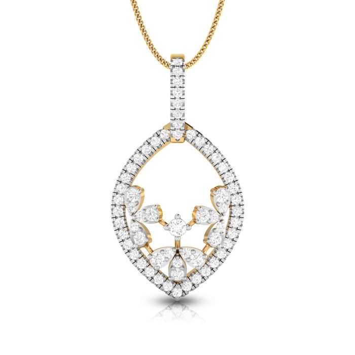 0.75 ct Lab Grown Diamond Pendants 14k Yellow Gold - Image 1