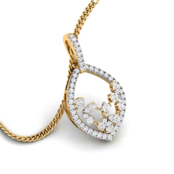 0.75 ct Lab Grown Diamond Pendants 14k Yellow Gold - Image 6
