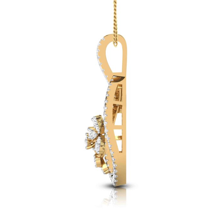 0.75 ct Lab Grown Diamond Pendants 14k Yellow Gold - Image 5
