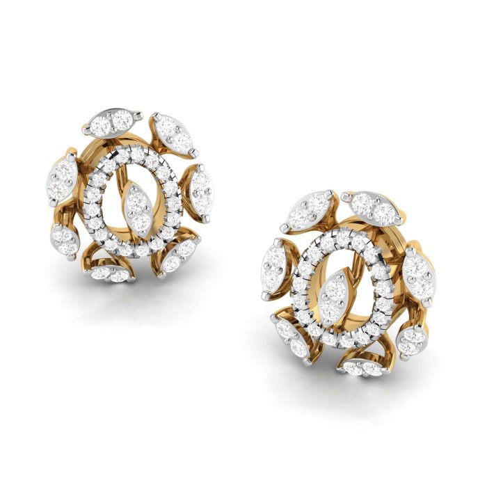 1.00 ct Lab Grown Diamond Earrings 14k Yellow Gold - Image 4