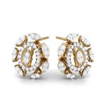 1.00 ct Lab Grown Diamond Earrings 14k Yellow Gold - Image 5