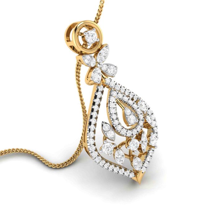 1.00 ct Lab Grown Diamond Pendants 14k Yellow Gold - Image 5