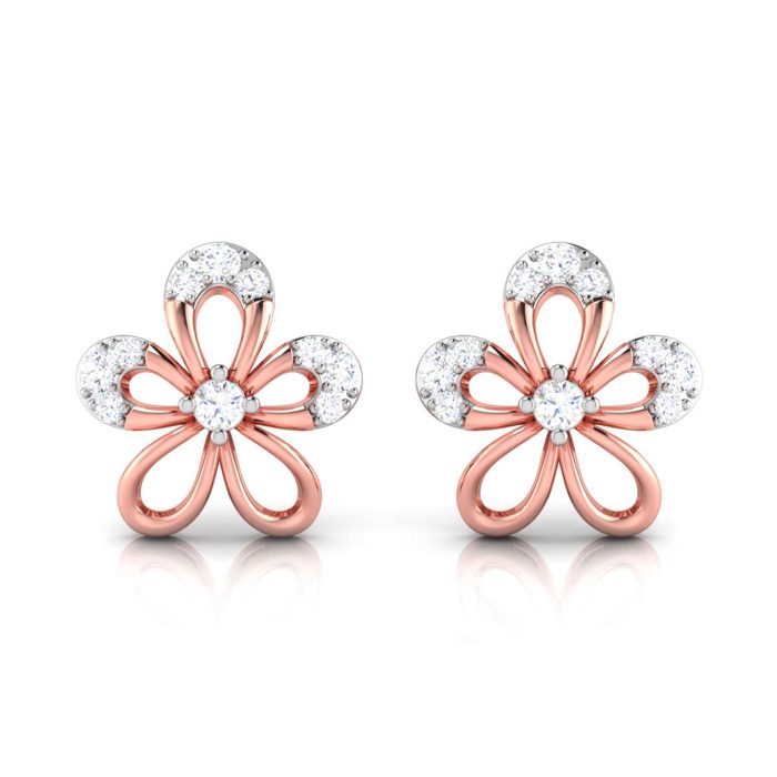 0.24 ct Natural Diamond Earrings 14k Yellow, Rose Gold - Image 5