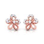 0.24 ct Natural Diamond Earrings 14k Yellow, Rose Gold - Image 2