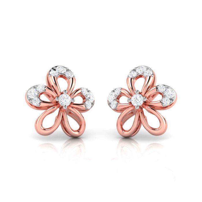 0.24 ct Natural Diamond Earrings 14k Yellow, Rose Gold - Image 2