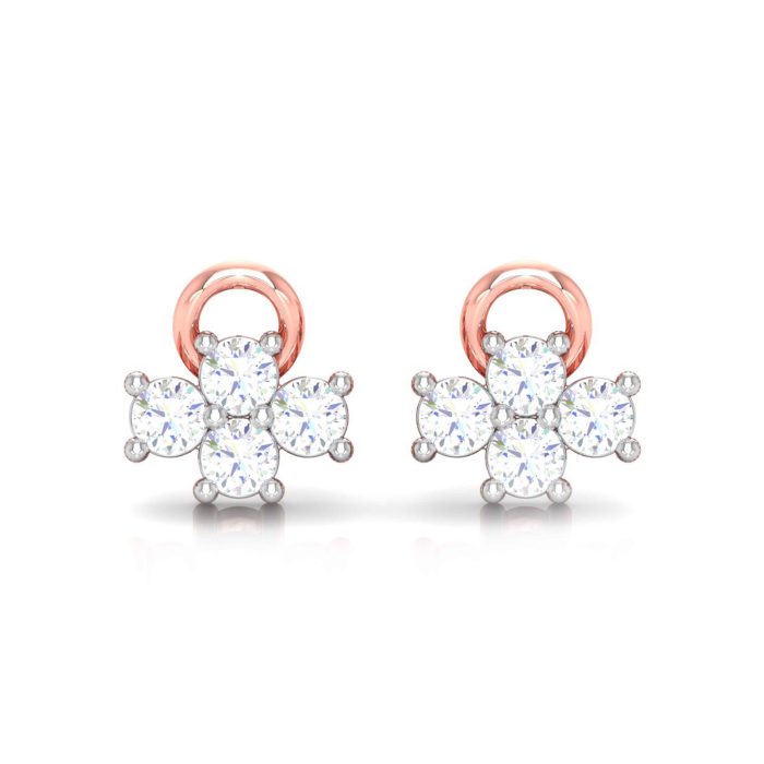 0.24 ct Natural Diamond Earrings 14k Yellow, Rose, White Gold - Image 8