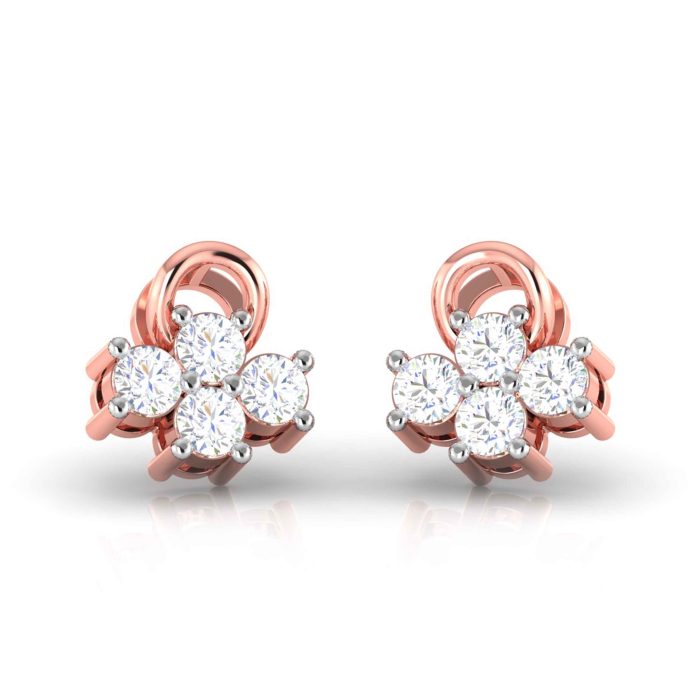 0.24 ct Natural Diamond Earrings 14k Yellow, Rose, White Gold - Image 9
