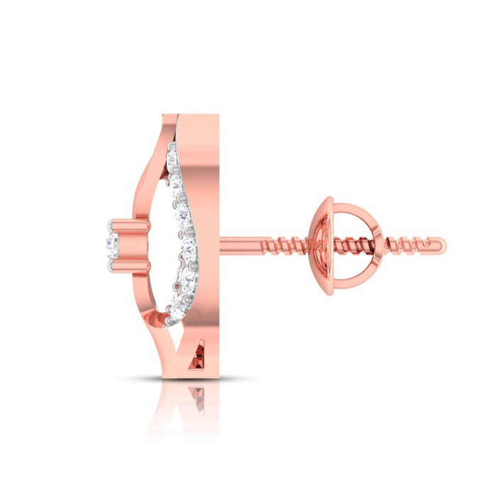 0.14 ct Natural Diamond Earrings 14k Yellow, Rose, White Gold - Image 6