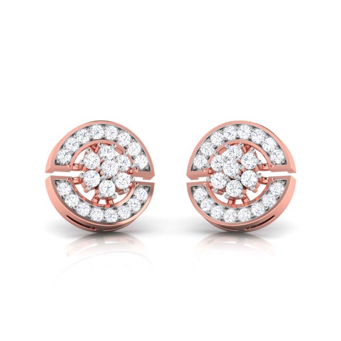 0.23 ct Natural Diamond Earrings 14k Yellow Rose White Gold - Image 10