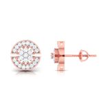 0.23 ct Natural Diamond Earrings 14k Yellow Rose White Gold - Image 11