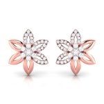 0.21 ct Natural Diamond Earrings 14k Yellow, Rose White Gold - Image 2