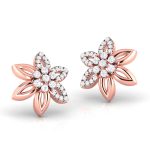 0.21 ct Natural Diamond Earrings 14k Yellow, Rose White Gold - Image 3