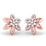 0.21 ct Natural Diamond Earrings 14k Yellow, Rose White Gold - Image 4