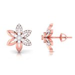 0.21 ct Natural Diamond Earrings 14k Yellow, Rose White Gold - Image 5