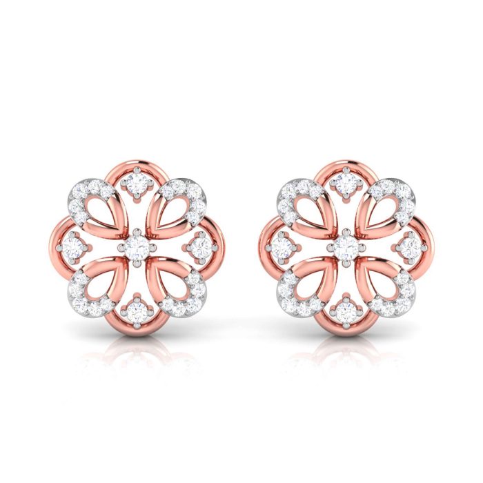 0.22 ct Natural Diamond Earrings 14k Yellow, Rose White Gold - Image 11