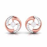 0.17 ct Natural Diamond Earrings 14k Yellow, Rose White Gold - Image 2