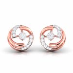 0.17 ct Natural Diamond Earrings 14k Yellow, Rose White Gold - Image 4