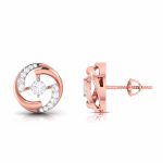 0.17 ct Natural Diamond Earrings 14k Yellow, Rose White Gold - Image 5