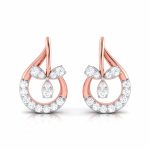 0.11 ct Natural Diamond Earrings 14k Yellow, Rose White Gold - Image 8