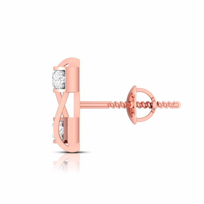 0.18 ct Natural Diamond Earrings 14k Yellow, Rose White Gold - Image 6