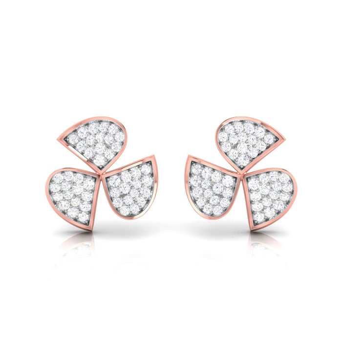 0.20 ct Natural Diamond Earrings 14k Yellow, Rose White Gold - Image 8