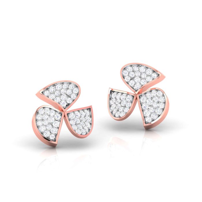 0.20 ct Natural Diamond Earrings 14k Yellow, Rose White Gold - Image 9