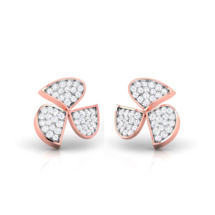 0.20 ct Natural Diamond Earrings 14k Yellow, Rose White Gold - Image 10