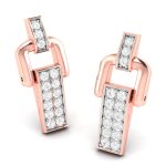 0.19 ct Natural Diamond Earrings 14k Yellow, Rose White Gold - Image 4