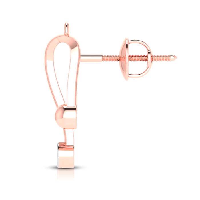 0.17 ct Natural Diamond Earrings 14k Yellow, Rose White Gold - Image 10