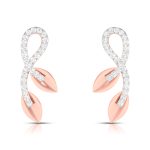 0.12 ct Natural Diamond Earrings 14k Yellow, Rose White Gold - Image 3