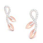 0.12 ct Natural Diamond Earrings 14k Yellow, Rose White Gold - Image 4