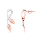 0.12 ct Natural Diamond Earrings 14k Yellow, Rose White Gold - Image 6