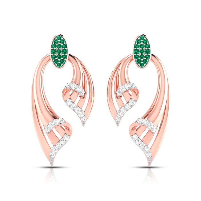 0.25 ct Natural Diamond Earrings 14k Yellow, Rose White Gold - Image 2