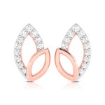 0.10 ct Natural Diamond Earrings 14k Yellow, Rose White Gold - Image 3