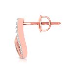 0.10 ct Natural Diamond Earrings 14k Yellow, Rose White Gold - Image 5