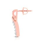0.14 ct Natural Diamond Earrings 14k Yellow, Rose White Gold - Image 4