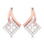 0.14 ct Natural Diamond Earrings 14k Yellow, Rose White Gold - Image 3